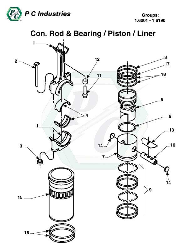 1.6001 - 1.6190 Con Rod and Bearing - Piston - Liner.jpg - Diagram